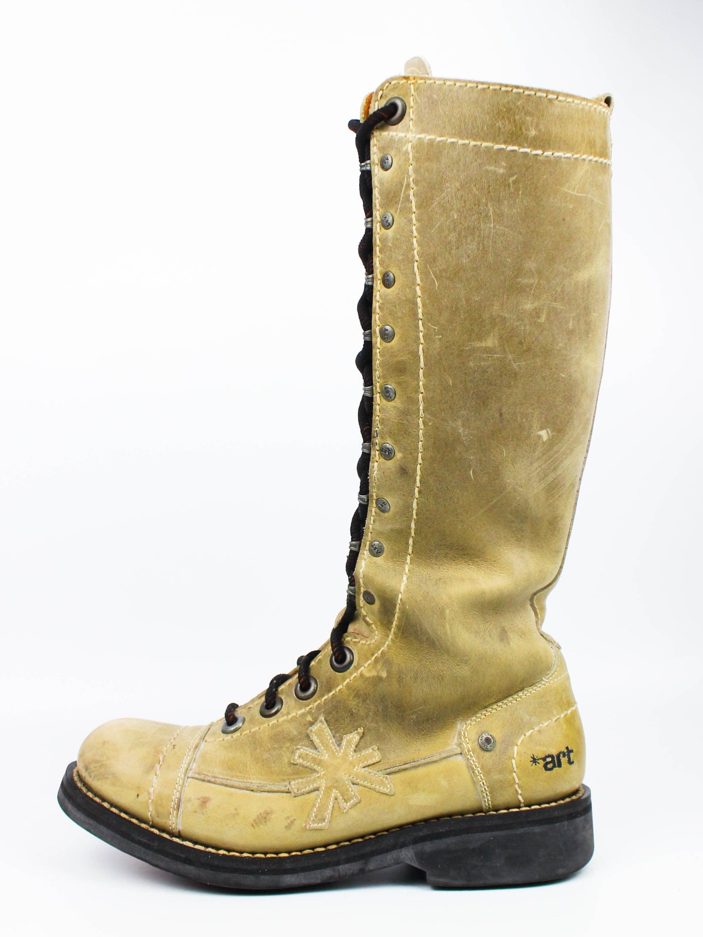 The Art Company Beige Combat Boots