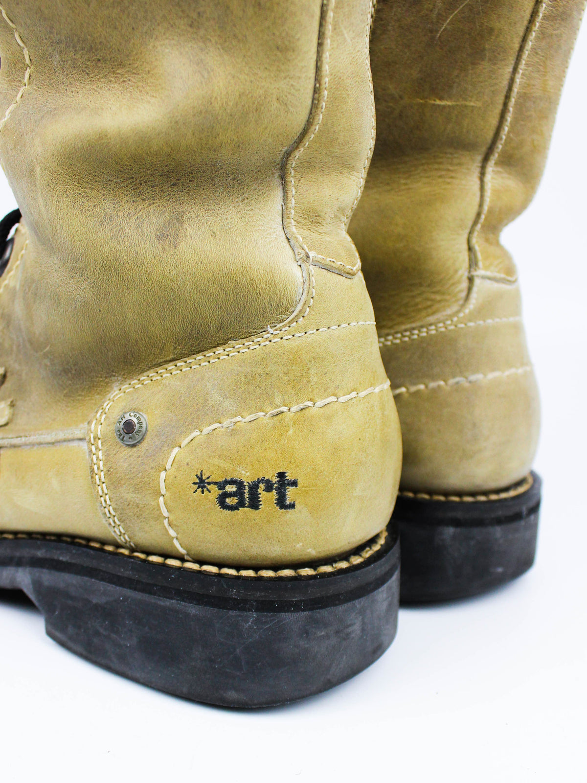 The Art Company Beige Combat Boots