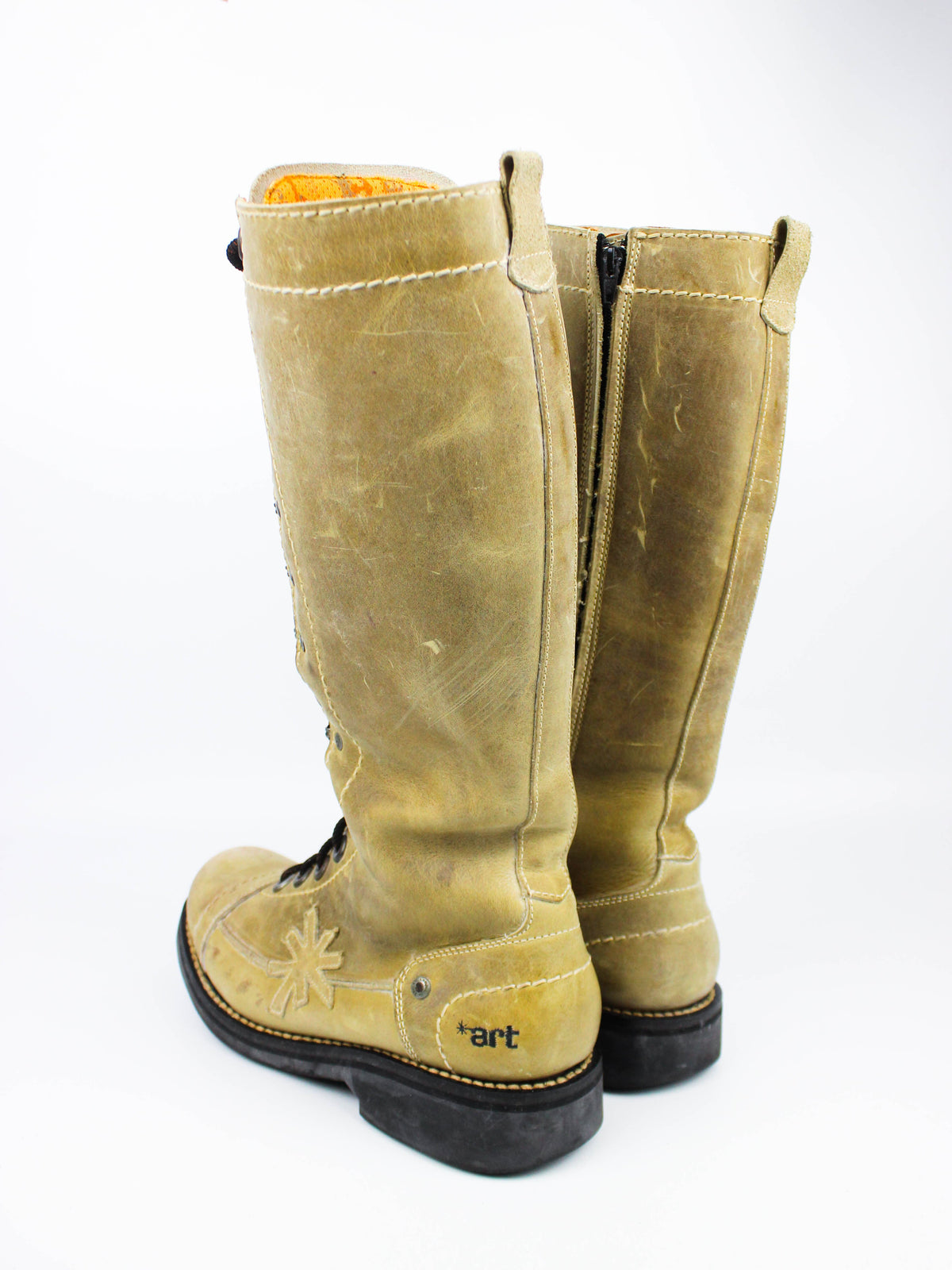 The Art Company Beige Combat Boots