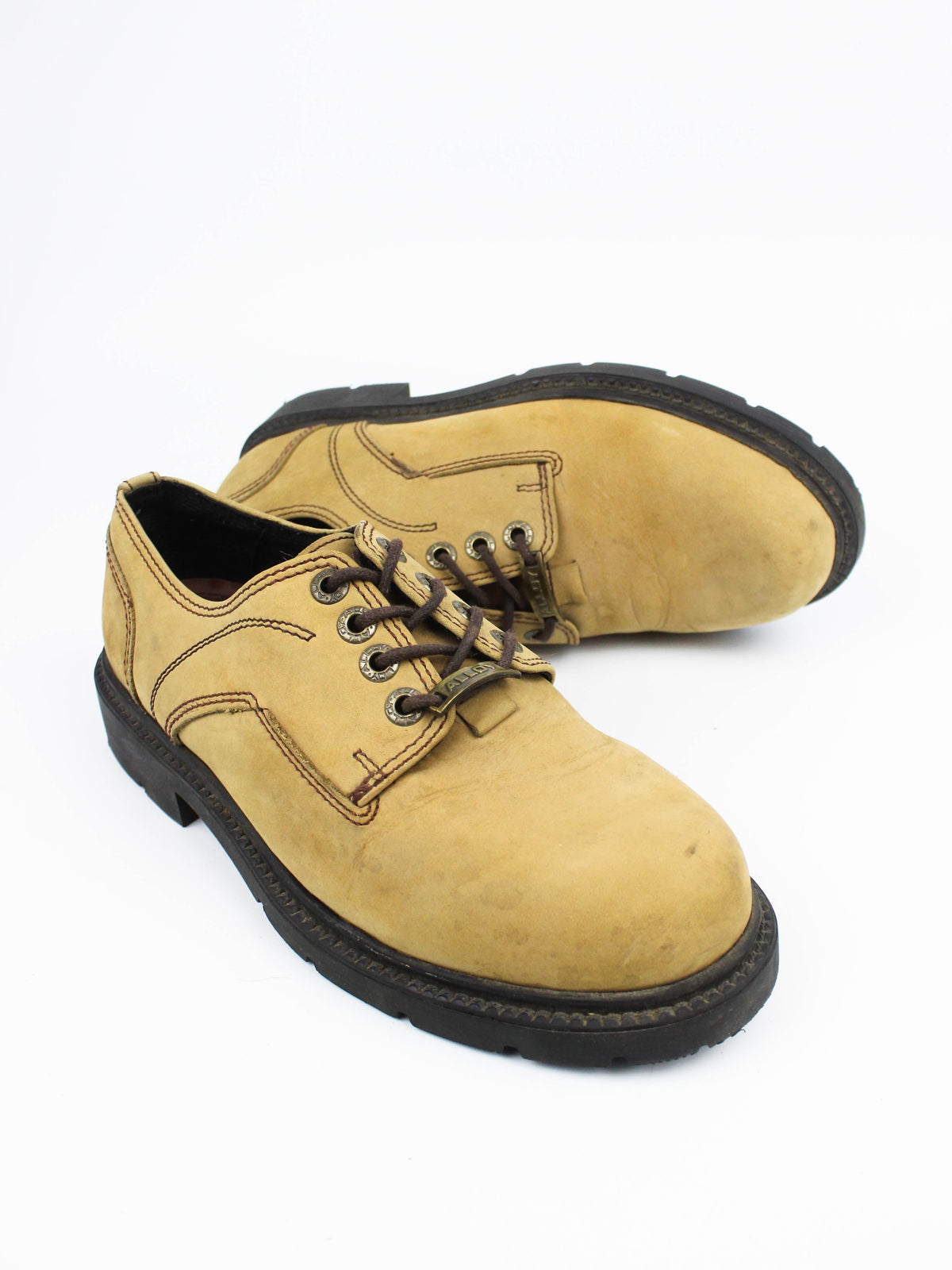 Alloy Brown Leather Work Shoes