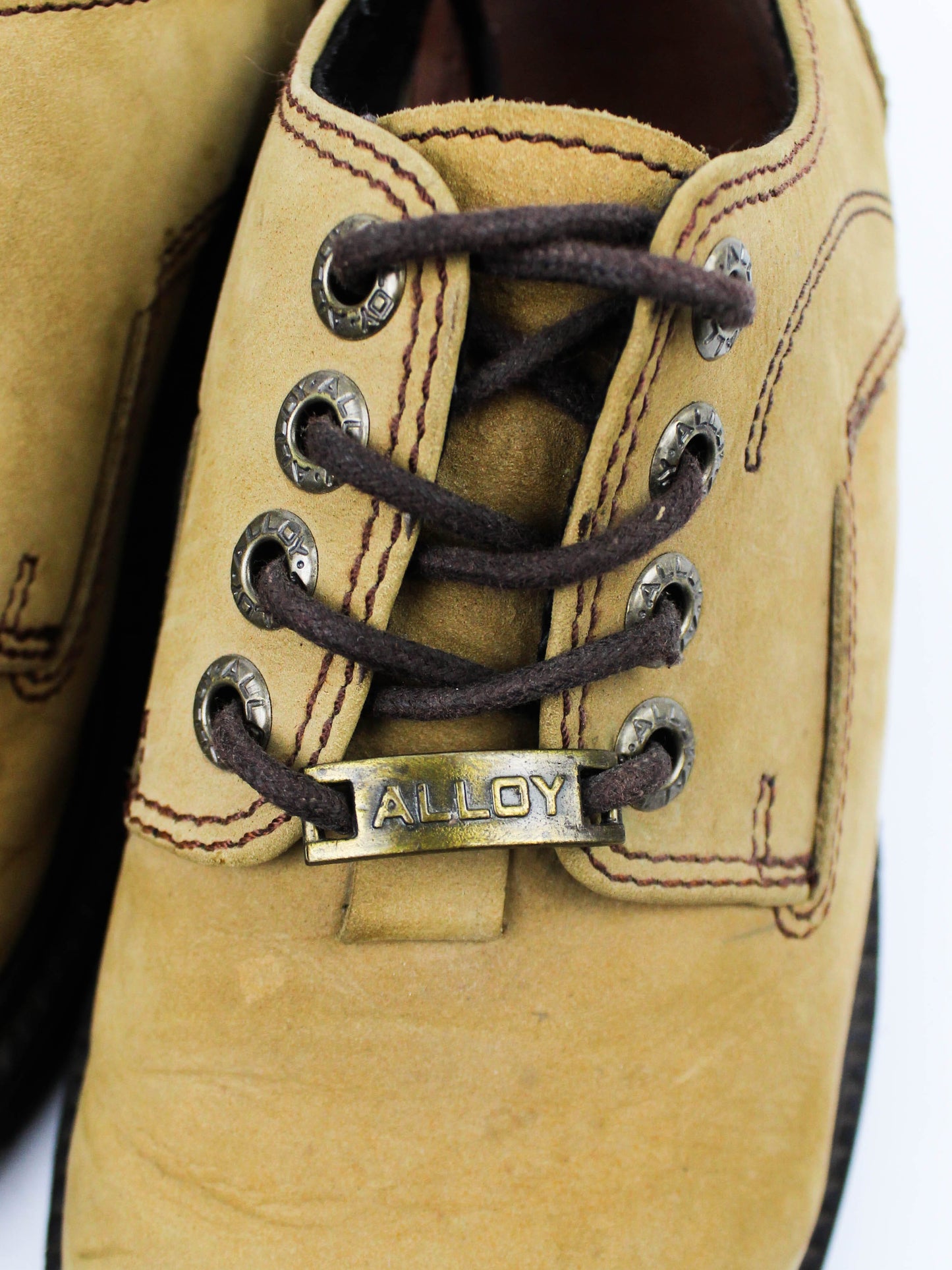 Alloy Brown Leather Work Shoes