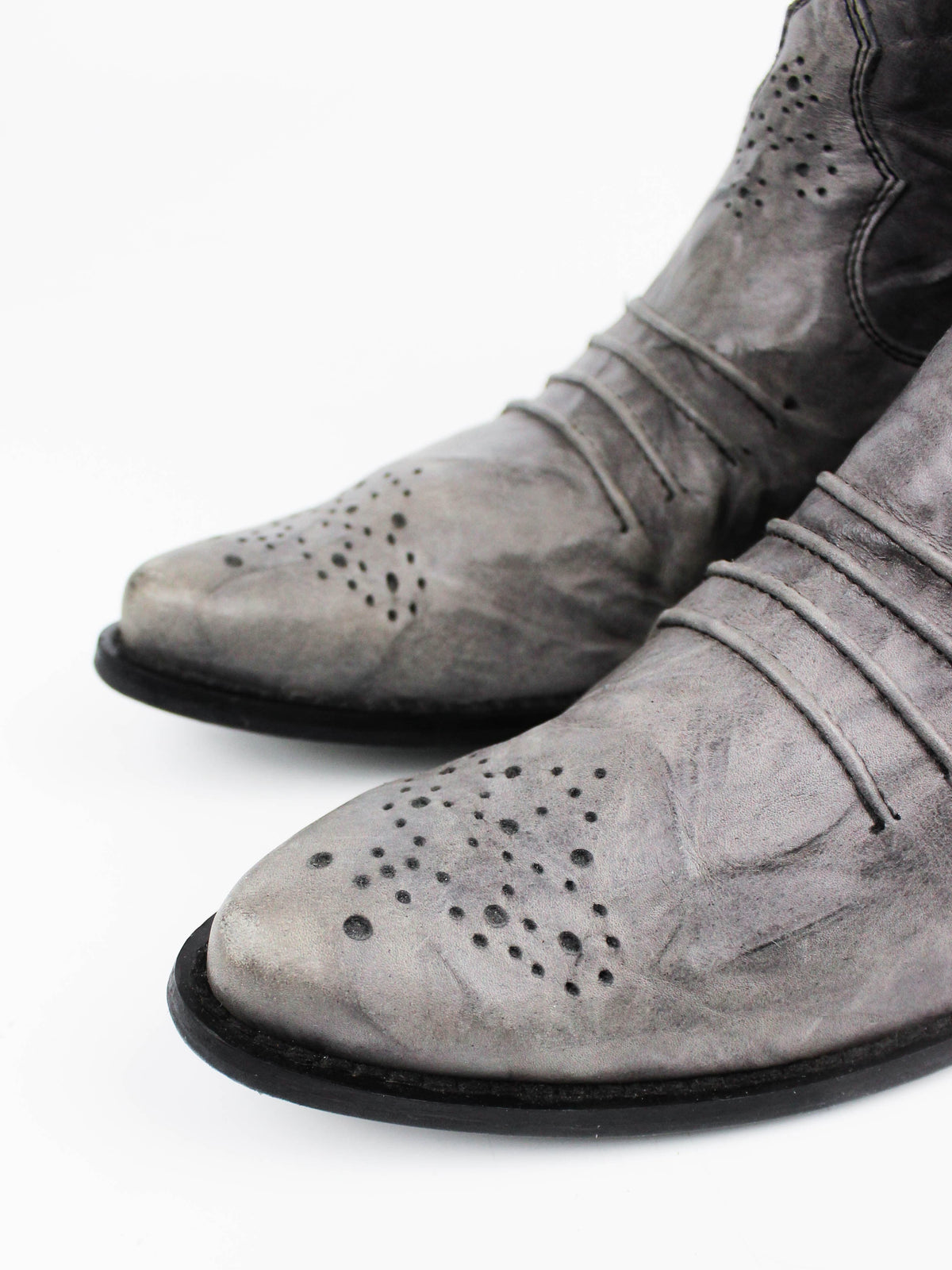 Gabor Western Boots Grey Leather