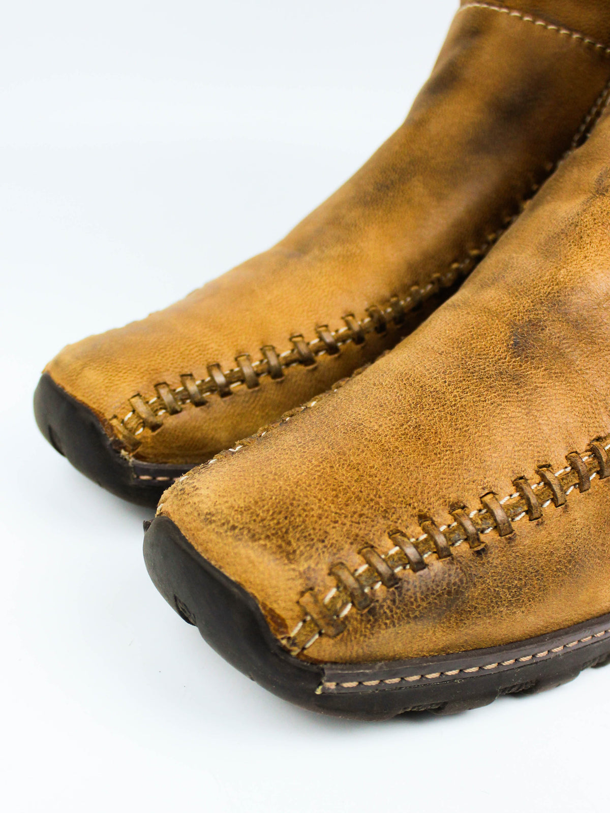 Caprice Brown Leather Tall Boots