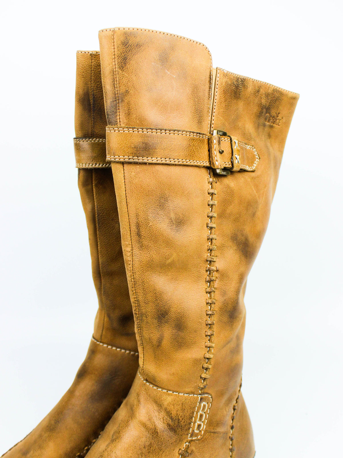 Caprice Brown Leather Tall Boots