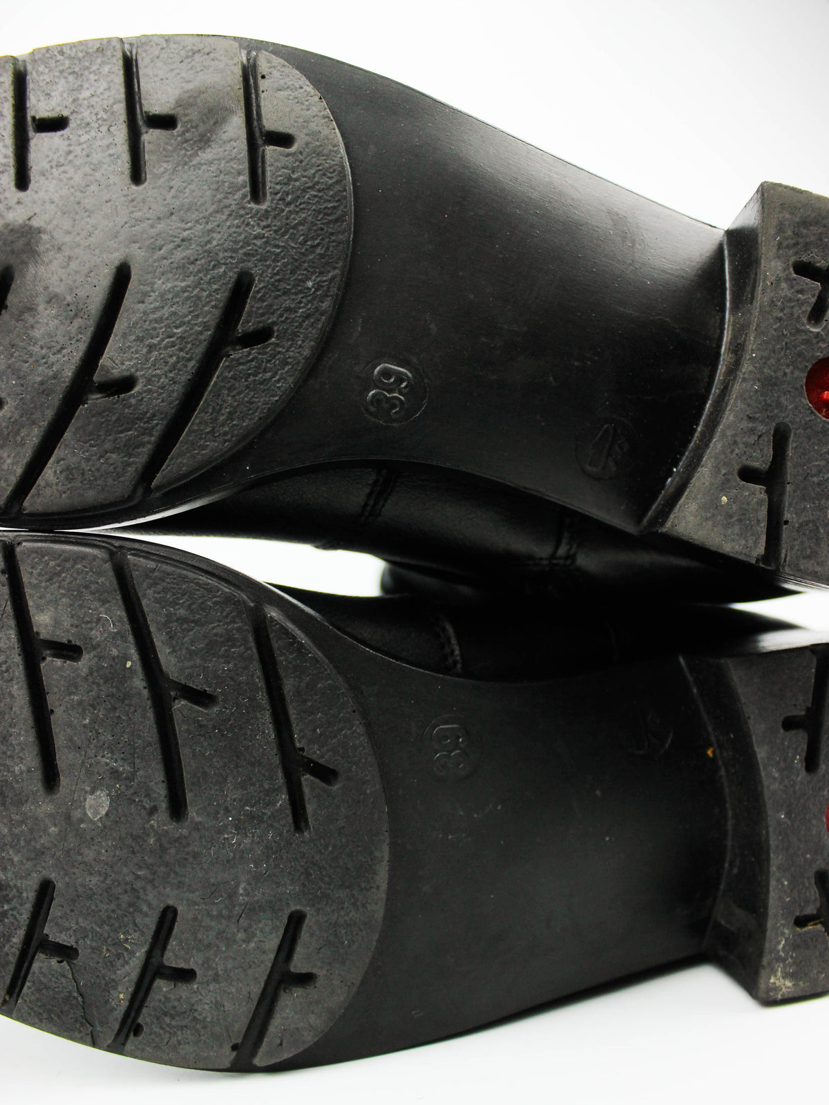 Black Leather Harness Boots