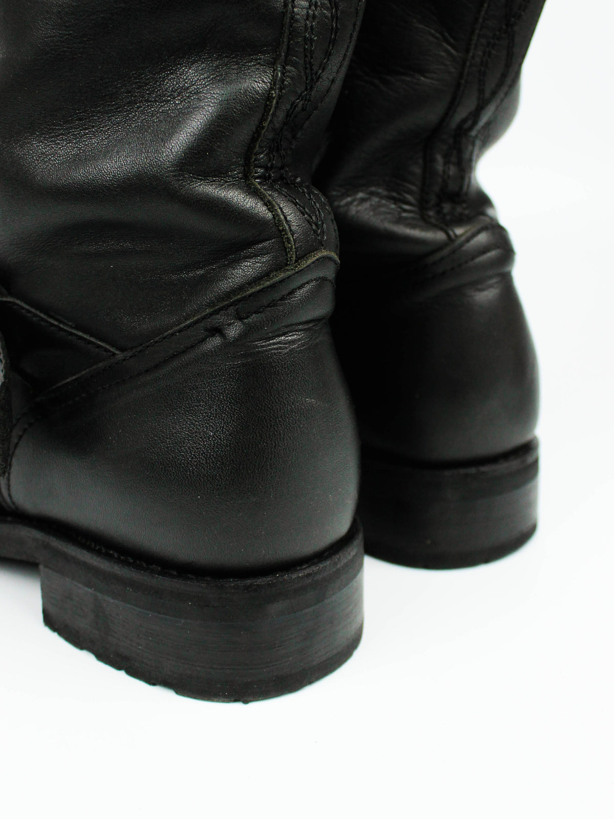 Sancho Black Leather Biker Boots