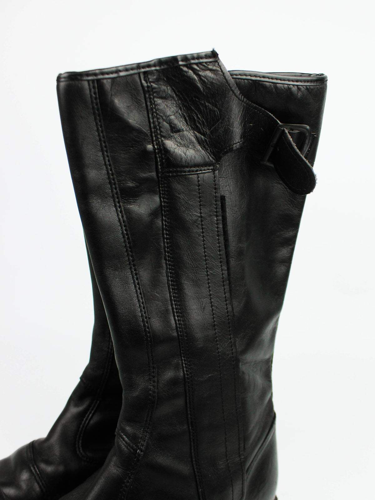 Black Leather Tall Boots