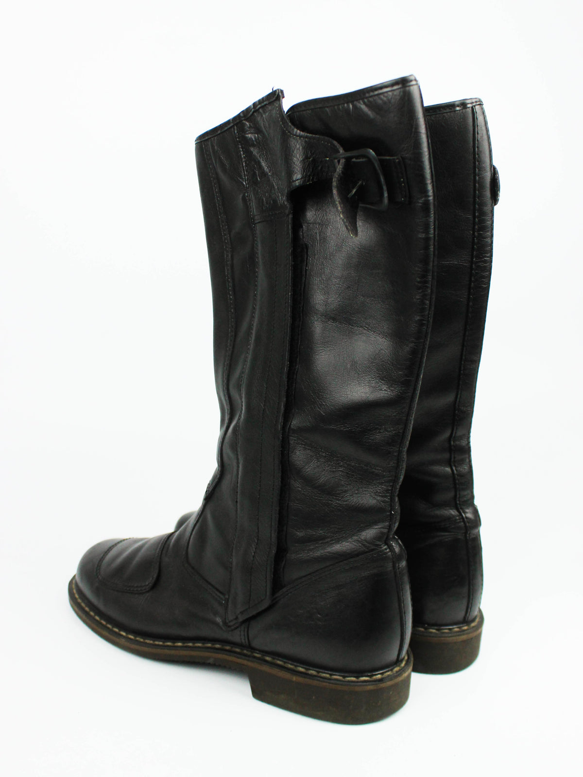 Black Leather Tall Boots