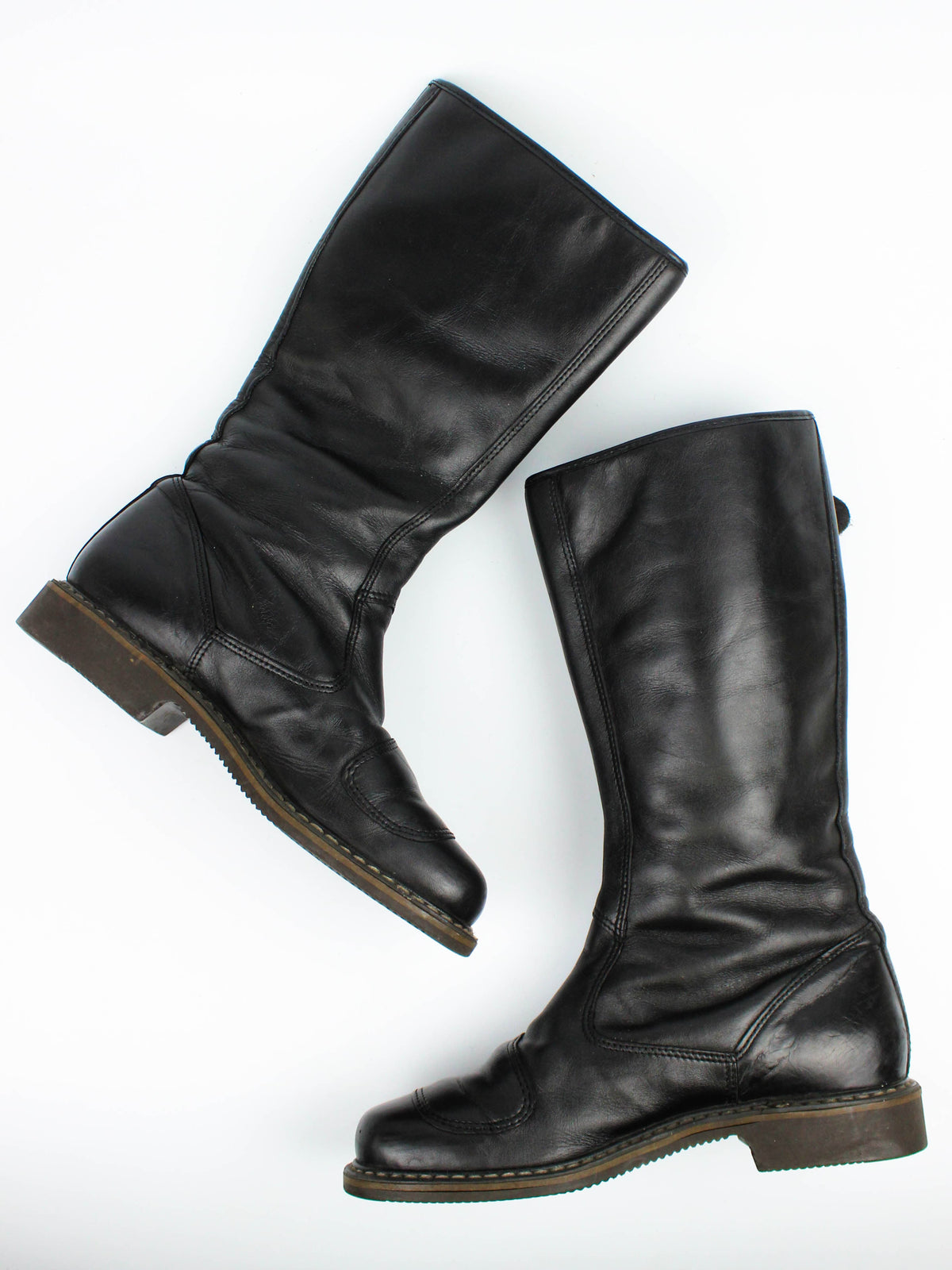 Black Leather Tall Boots