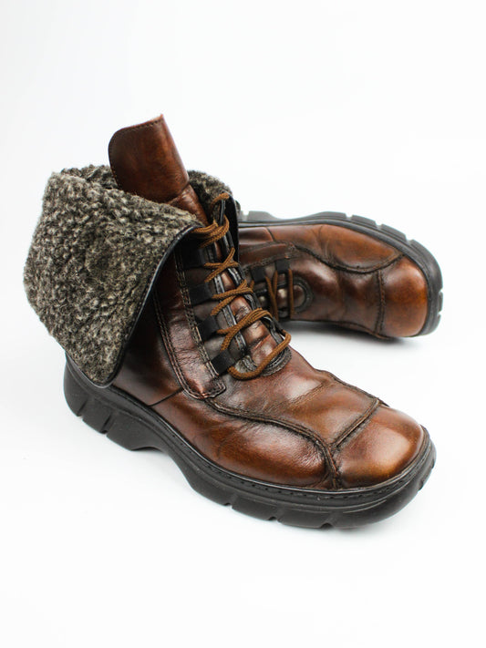 Rieker Brown Leather Winter Boots