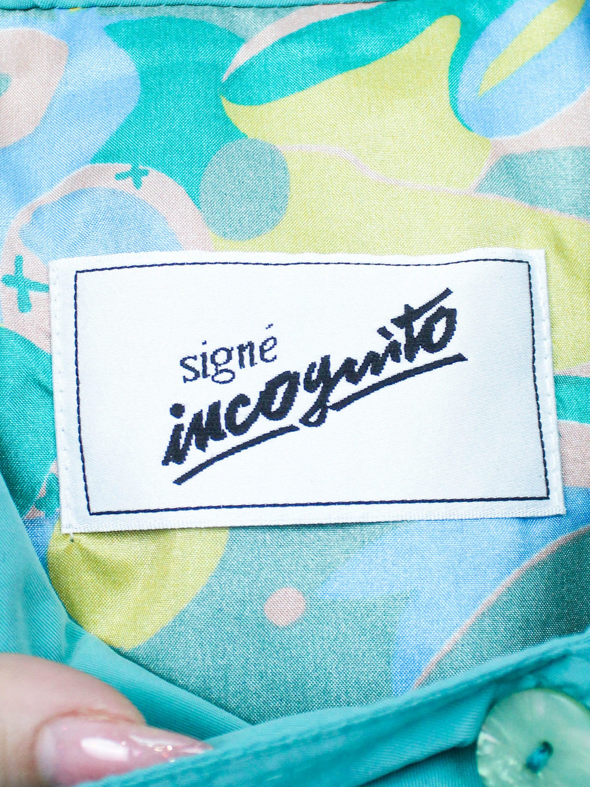 Бірюзовий плащ з капюшоном signe incognito