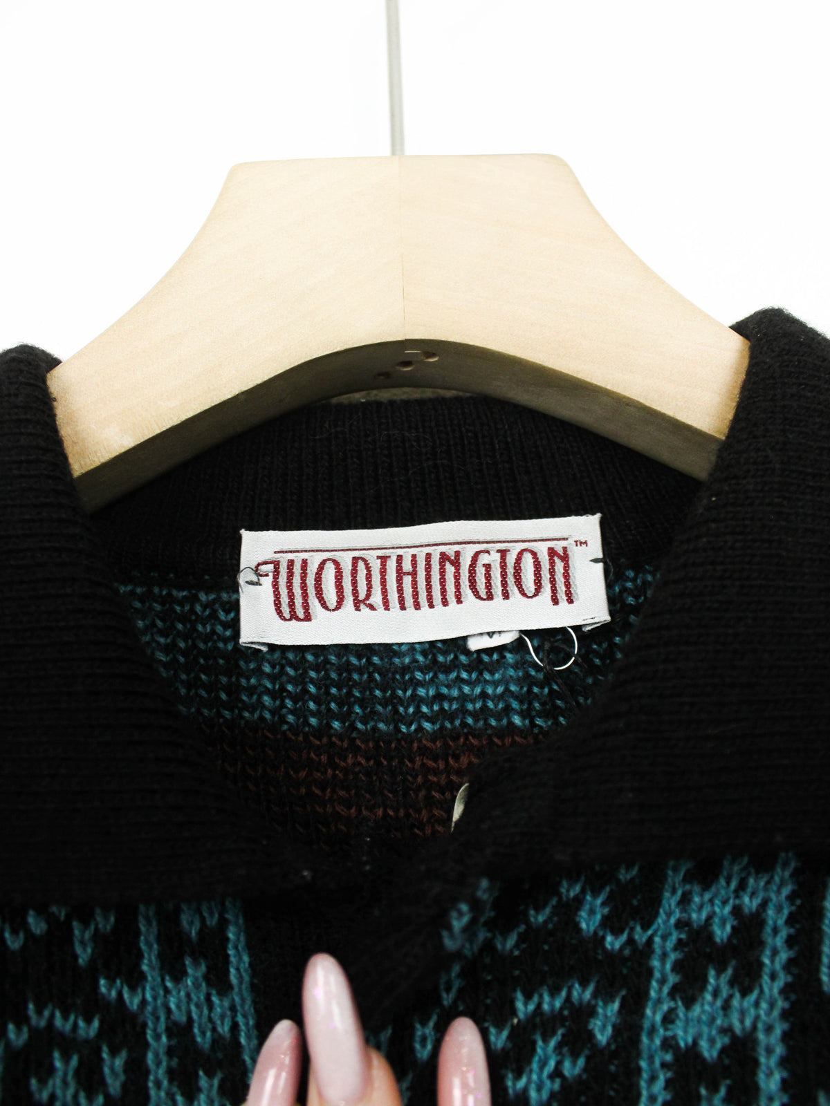 Вінтажний светр з коміром Worthington