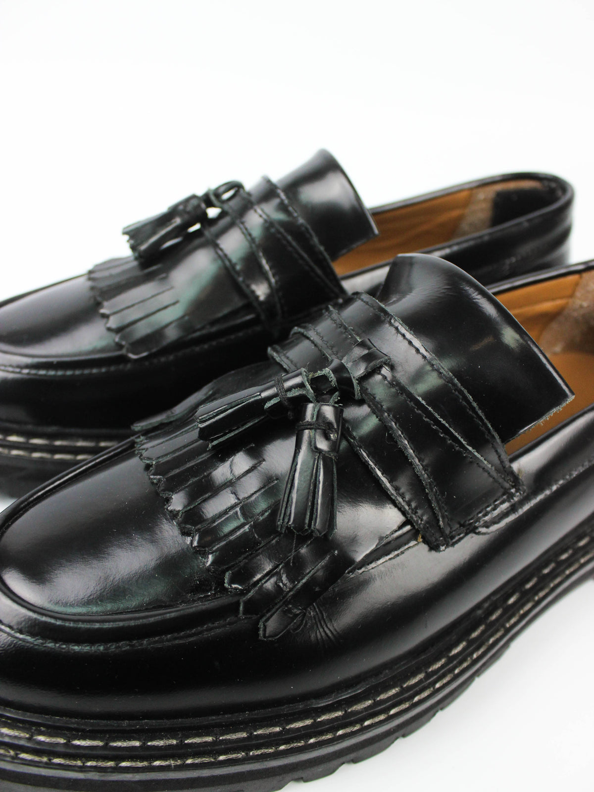ASOS Black Leather-Look Tassel Loafers