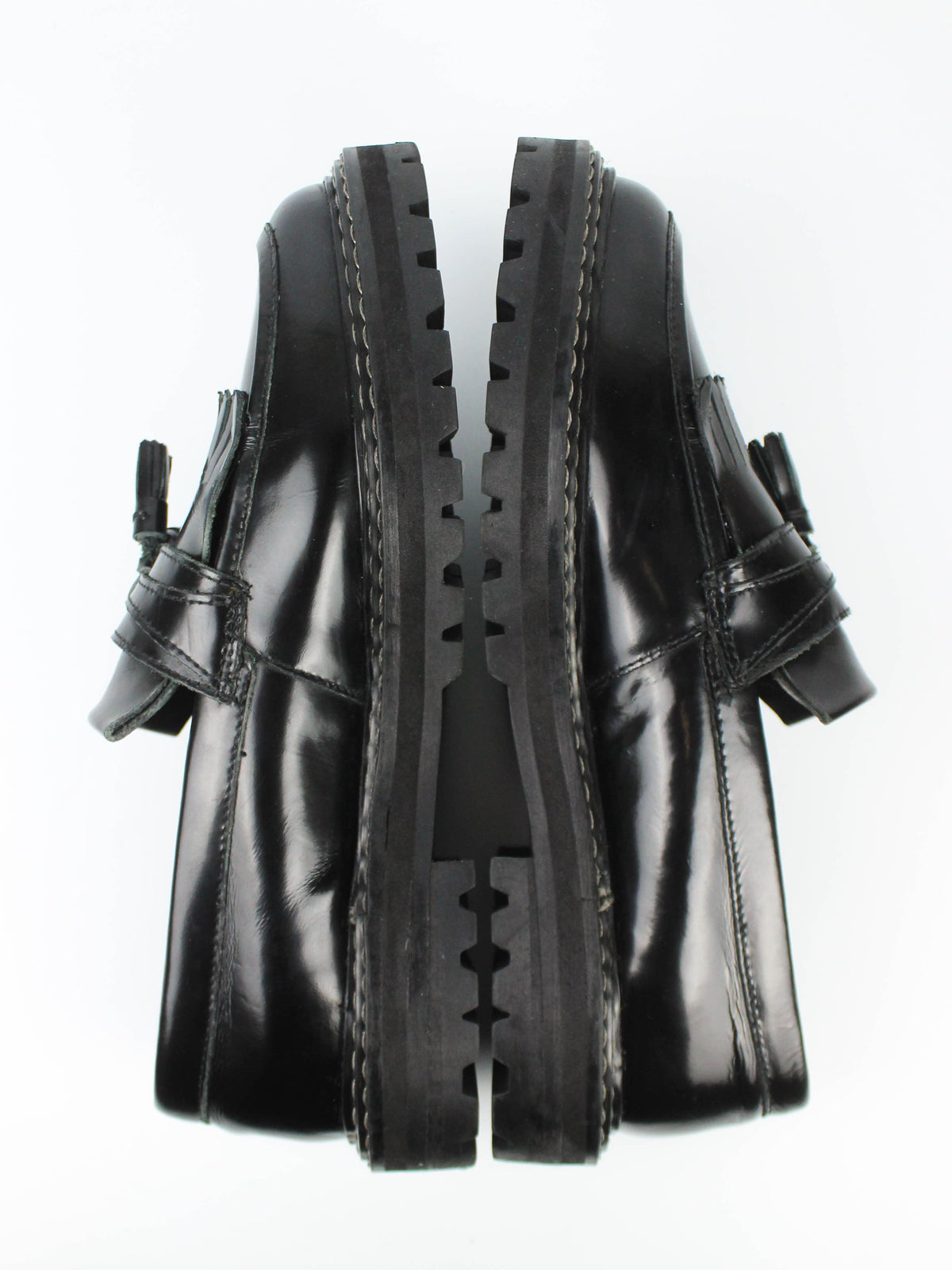 ASOS Black Leather-Look Tassel Loafers