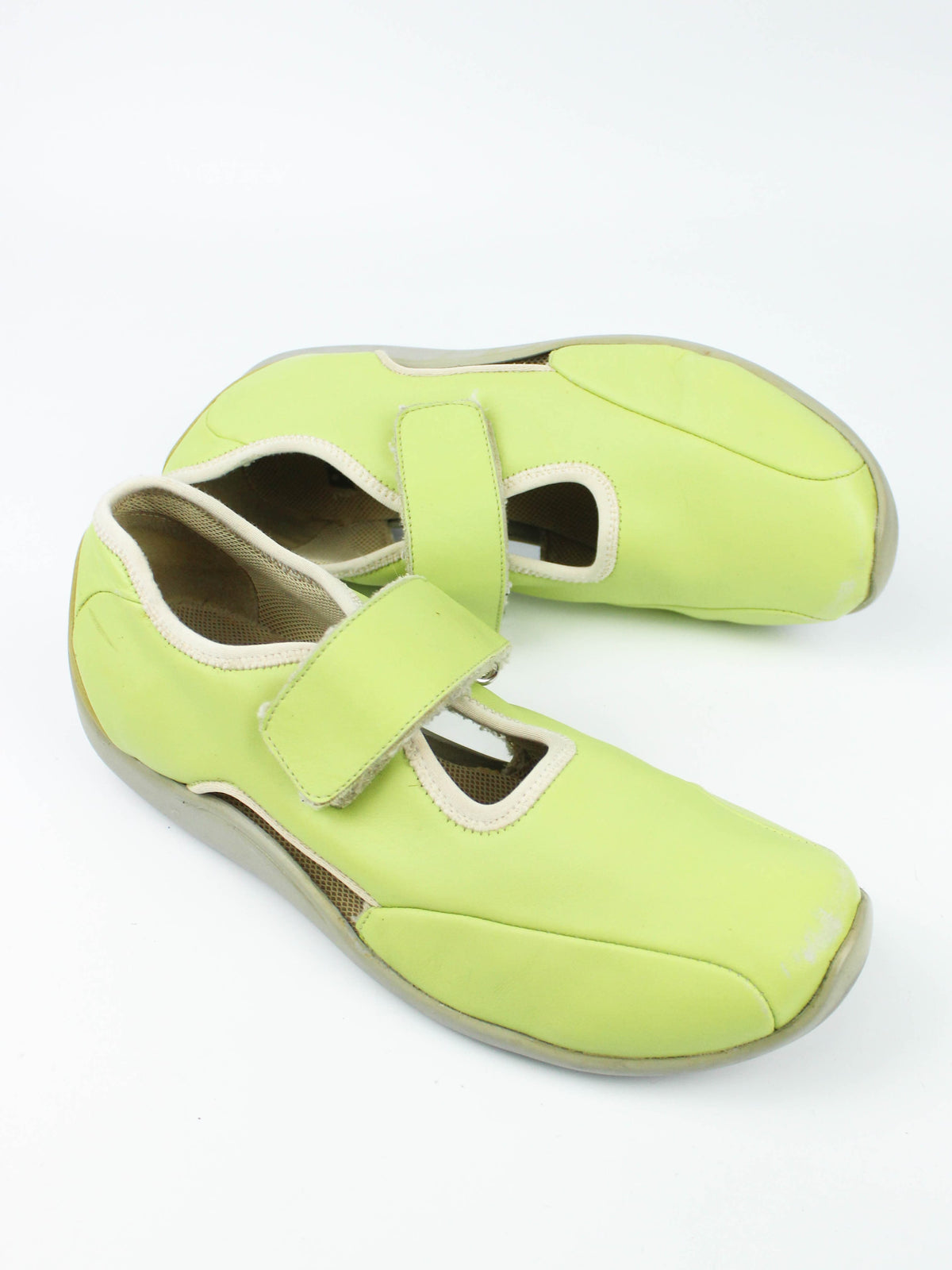 Vintage Green Ballet Sneakers