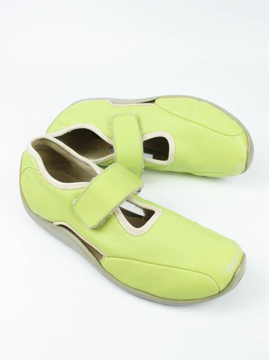 Vintage Green Ballet Sneakers
