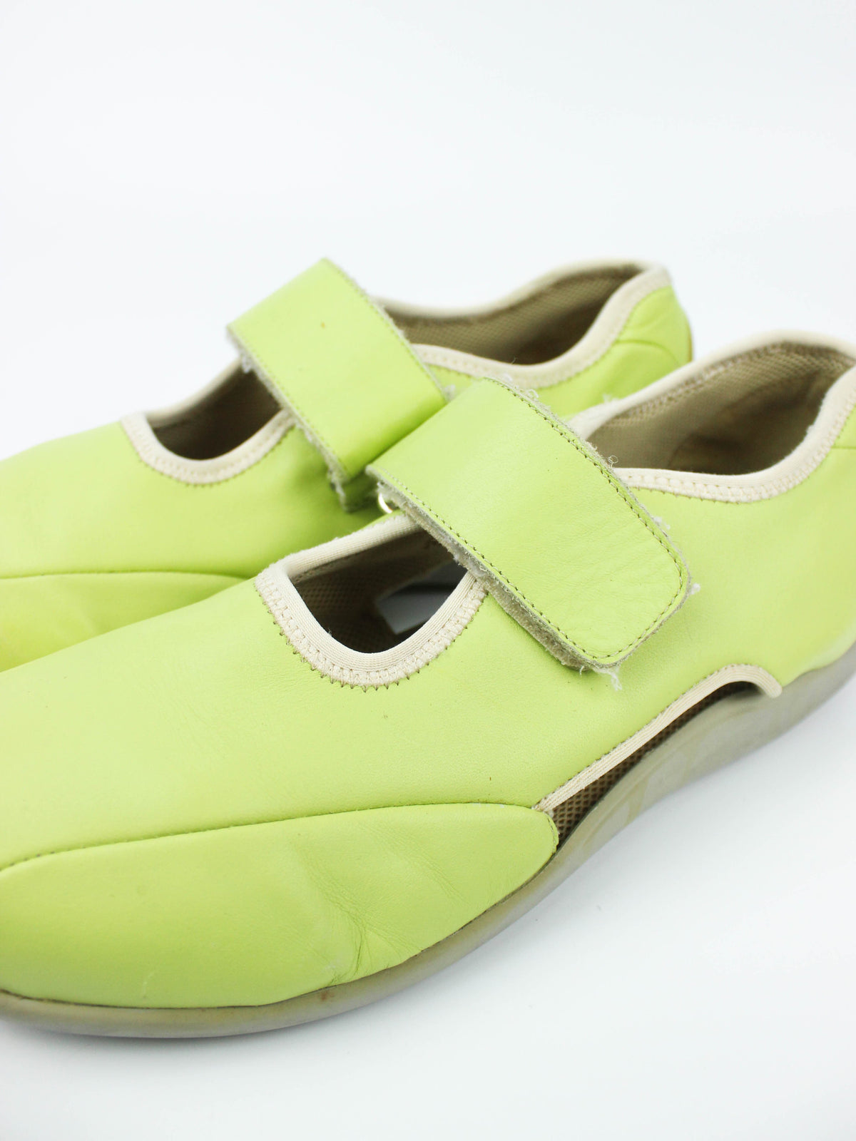 Vintage Green Ballet Sneakers