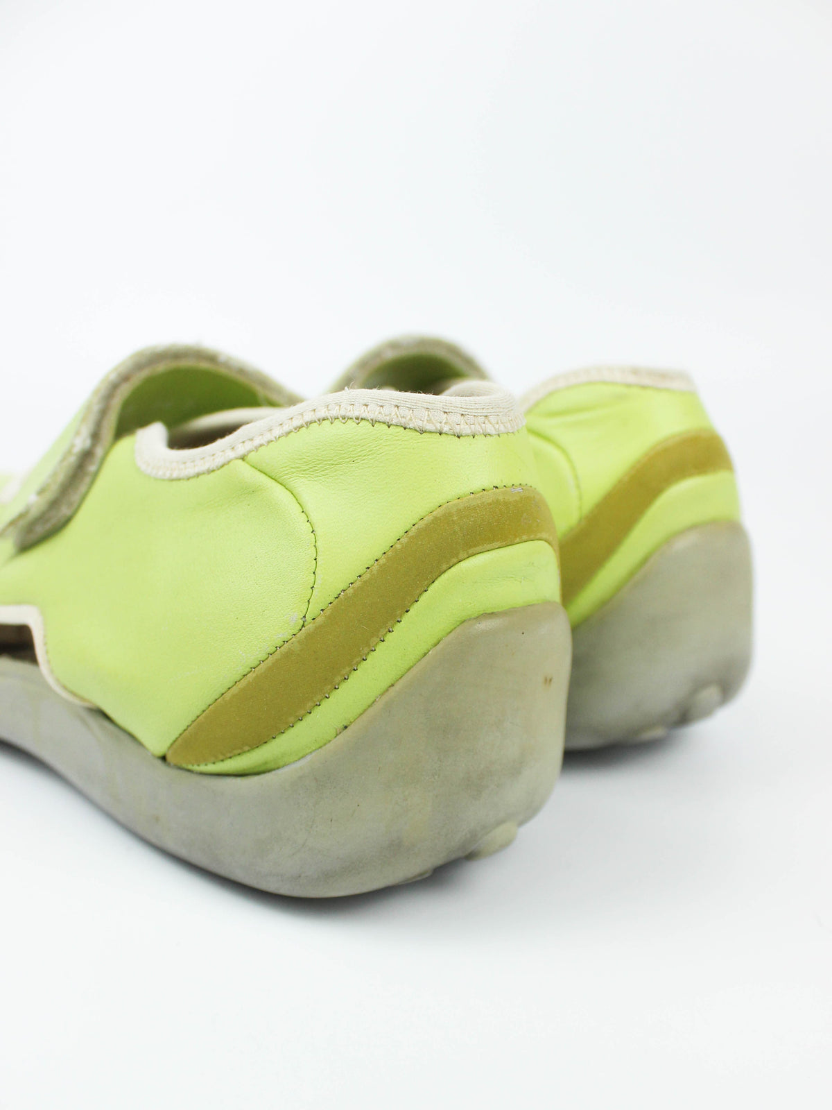 Vintage Green Ballet Sneakers