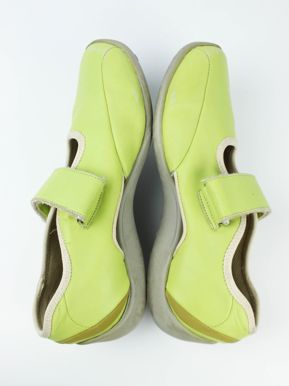 Vintage Green Ballet Sneakers