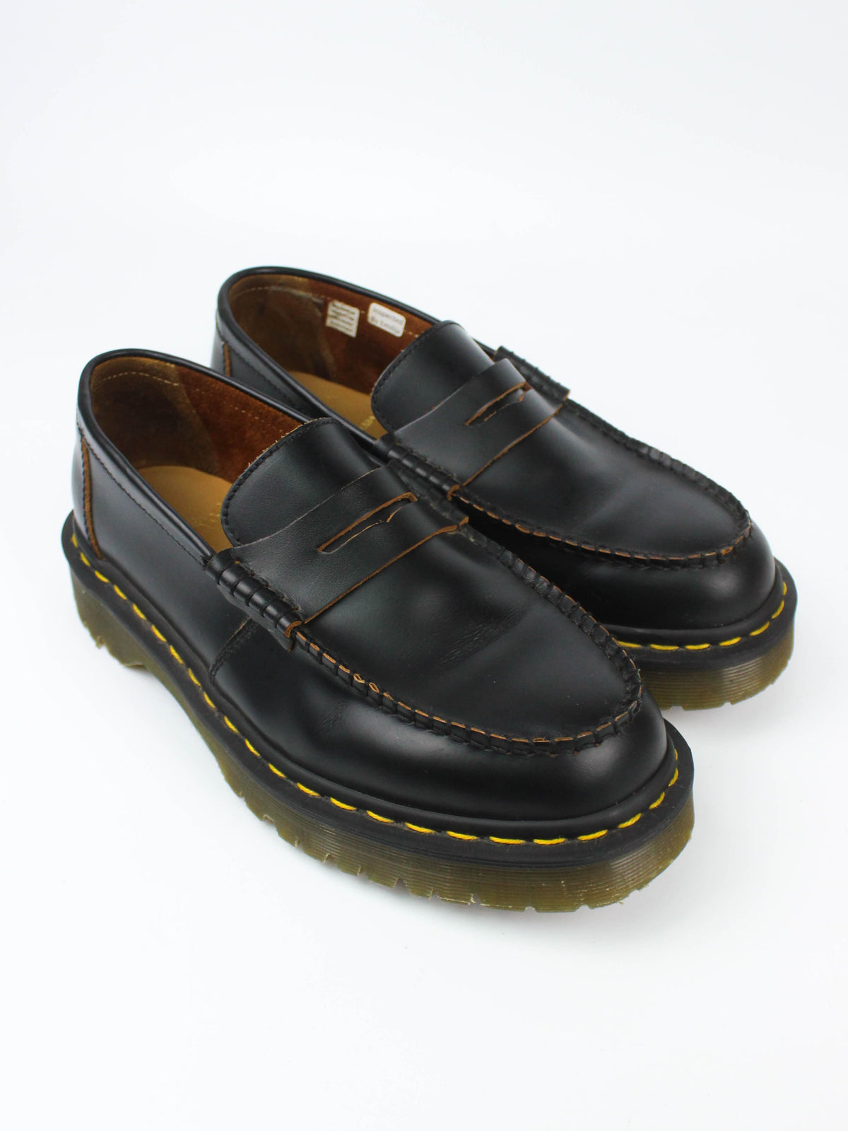 Dr. Martens Black Leather Penny Loafers Made in England