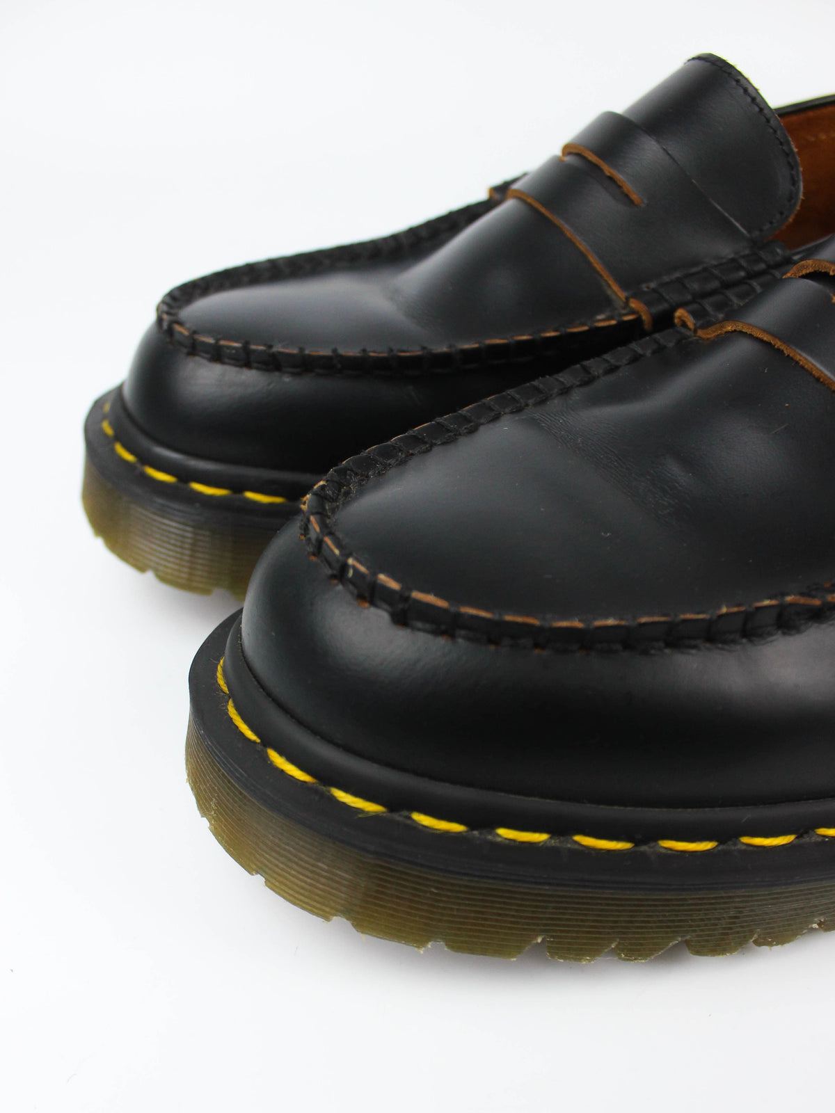 Dr. Martens Black Leather Penny Loafers Made in England