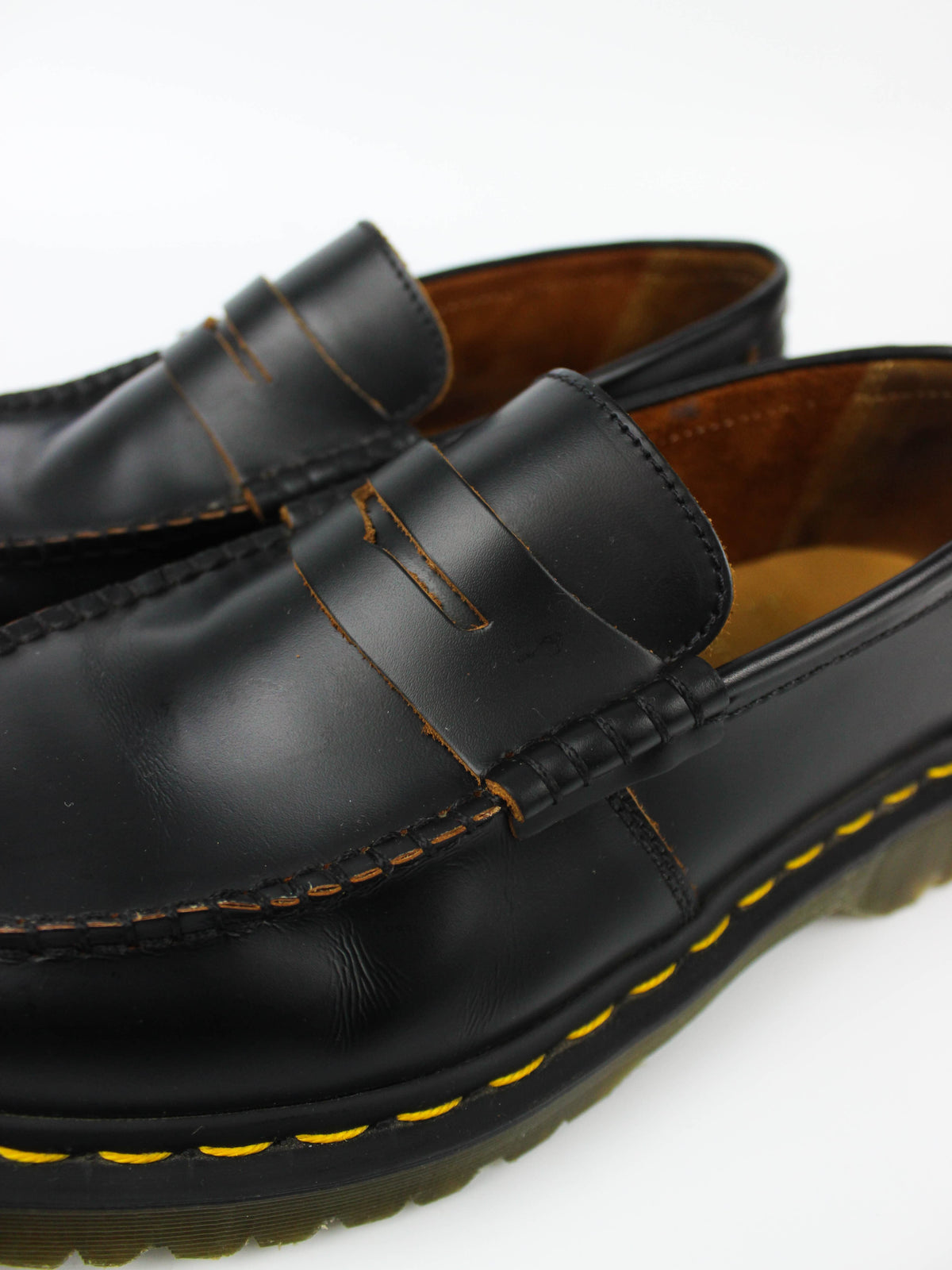 Dr. Martens Black Leather Penny Loafers Made in England
