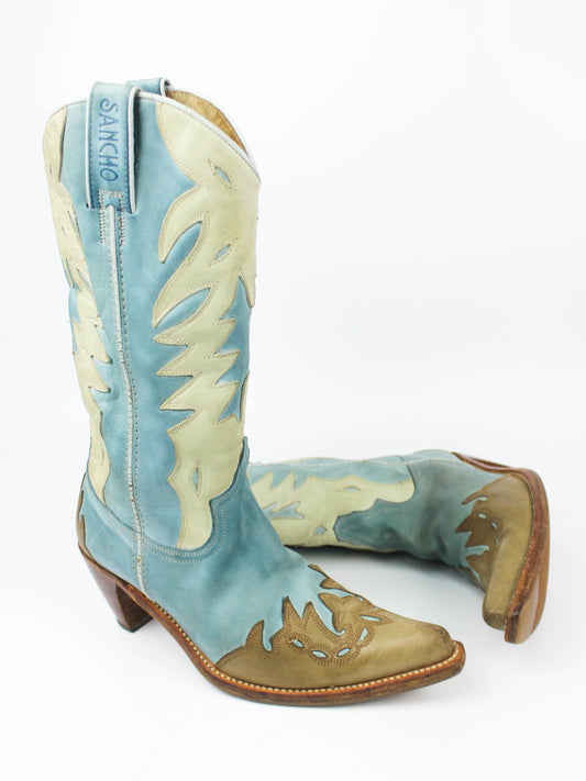 Sancho Boots Vintage Western Cowboy Boots
