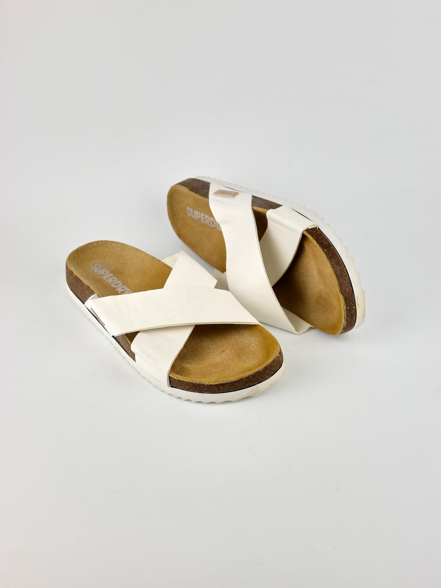 Superdry Luxe White Sliders