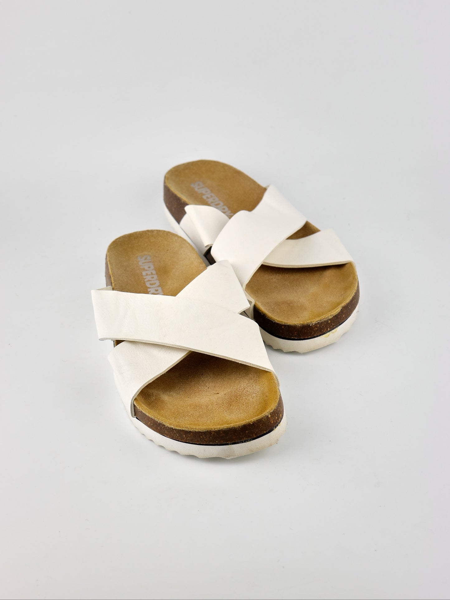 Superdry Luxe White Sliders