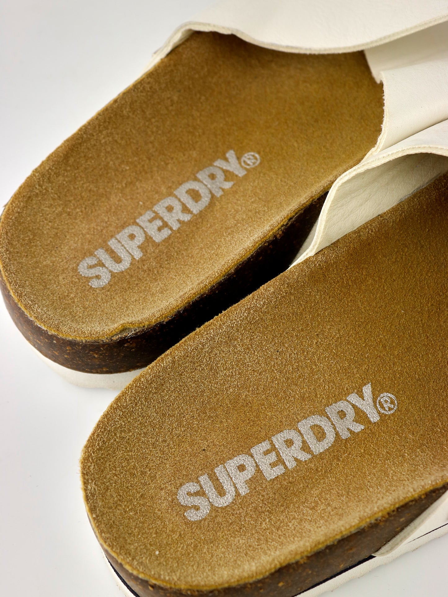 Superdry Luxe White Sliders