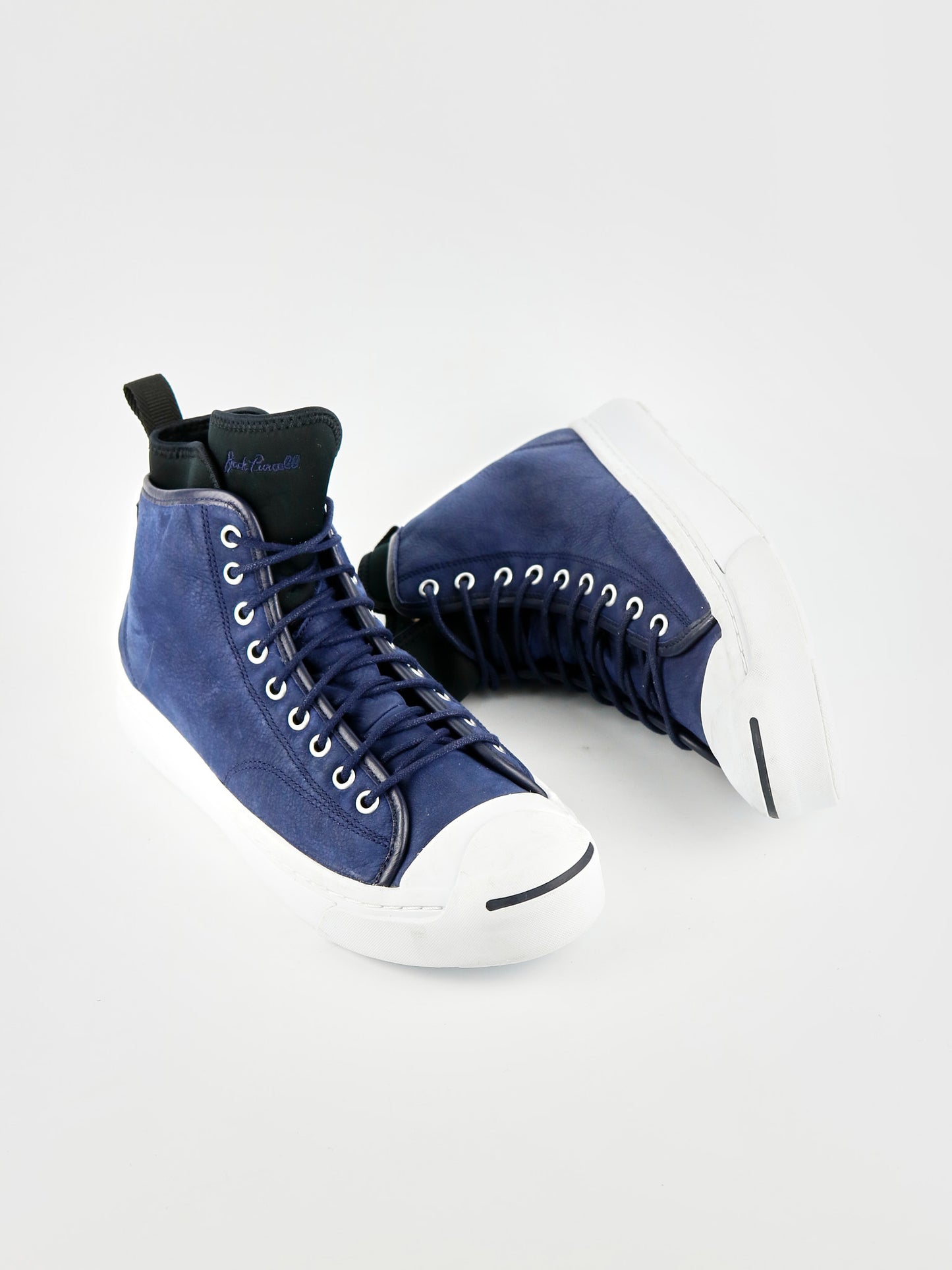 Converse Jack Purcell Suede Mid Blue