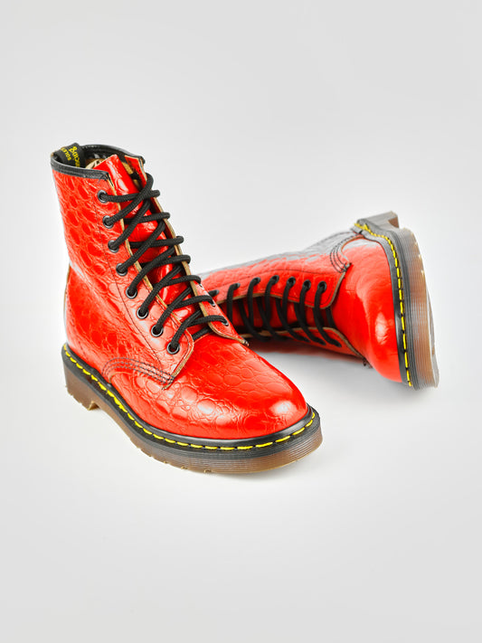 Dr. Martens 1460 Crocoskin Red