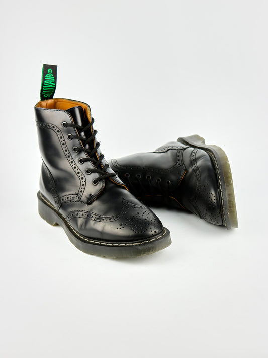 Solovair Brogue Hi-Shine Boots