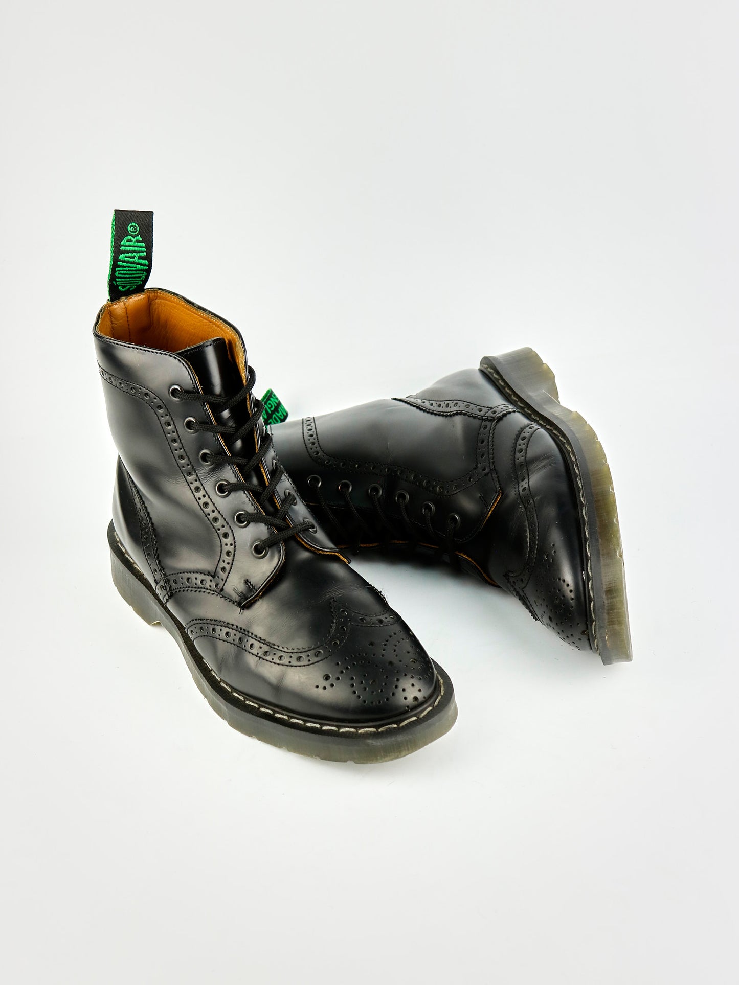 Solovair Brogue Hi-Shine Boots