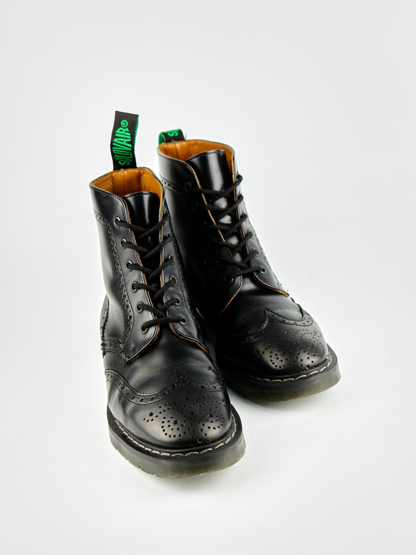 Solovair Brogue Hi-Shine Boots