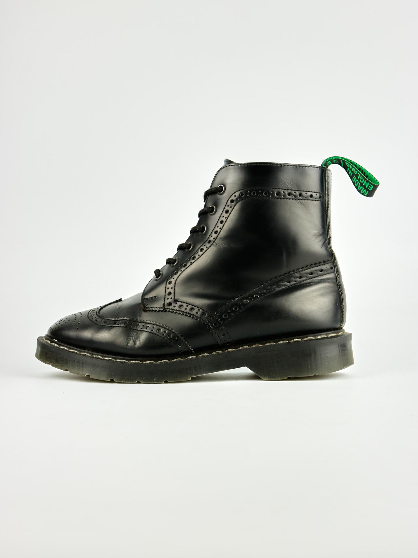 Solovair Brogue Hi-Shine Boots