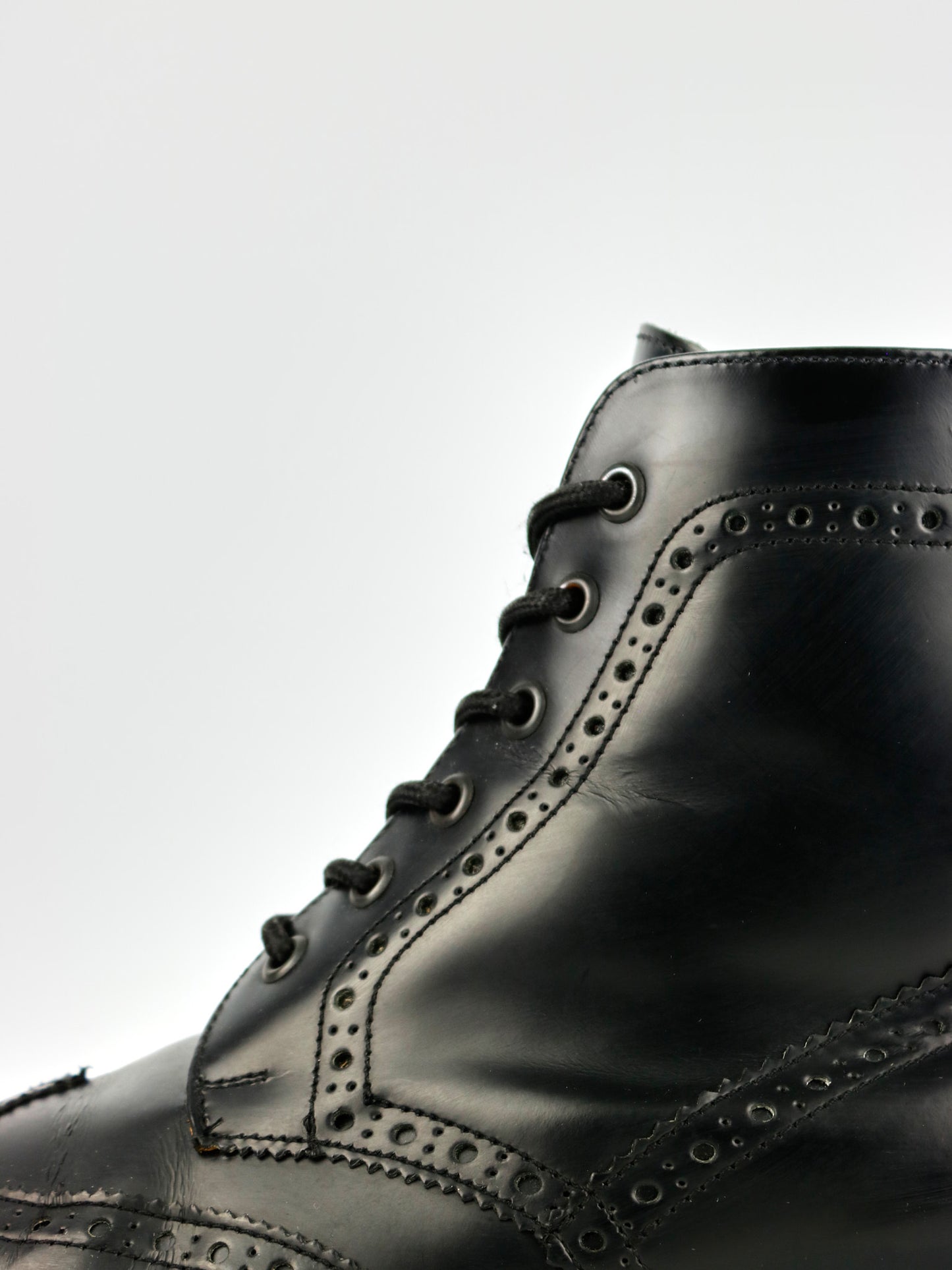 Solovair Brogue Hi-Shine Boots