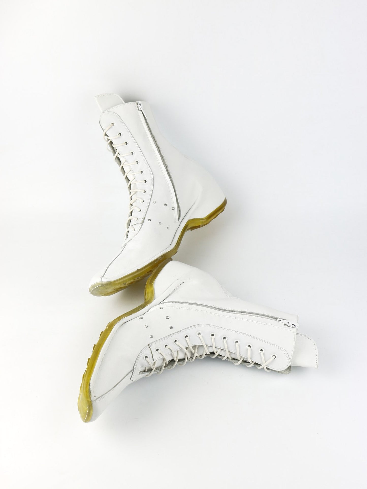 White Leather Vintage Boots